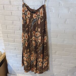 Jones New York Silk Skirt with Floral Pattern